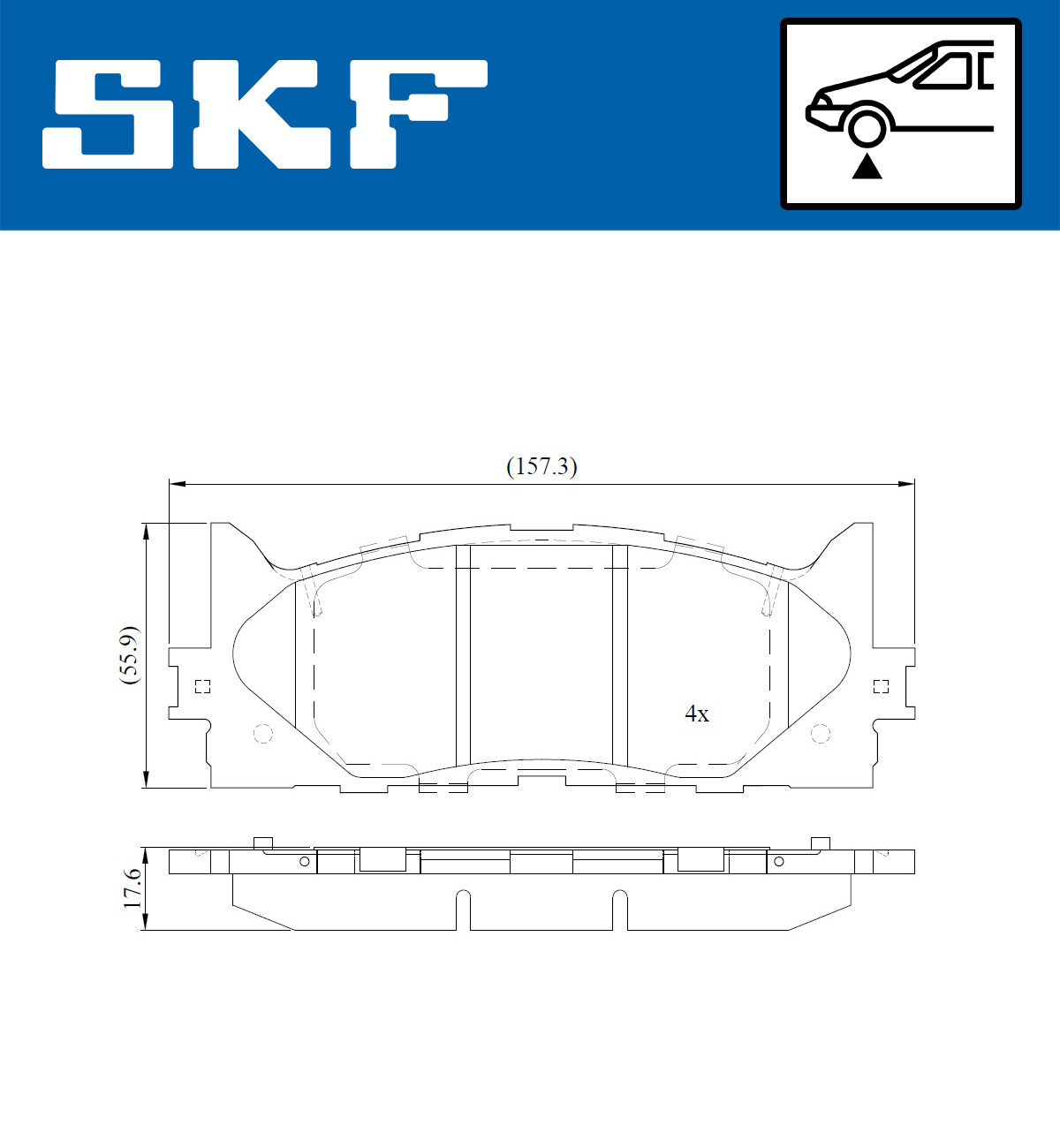 Placute frana SKF VKBP80642